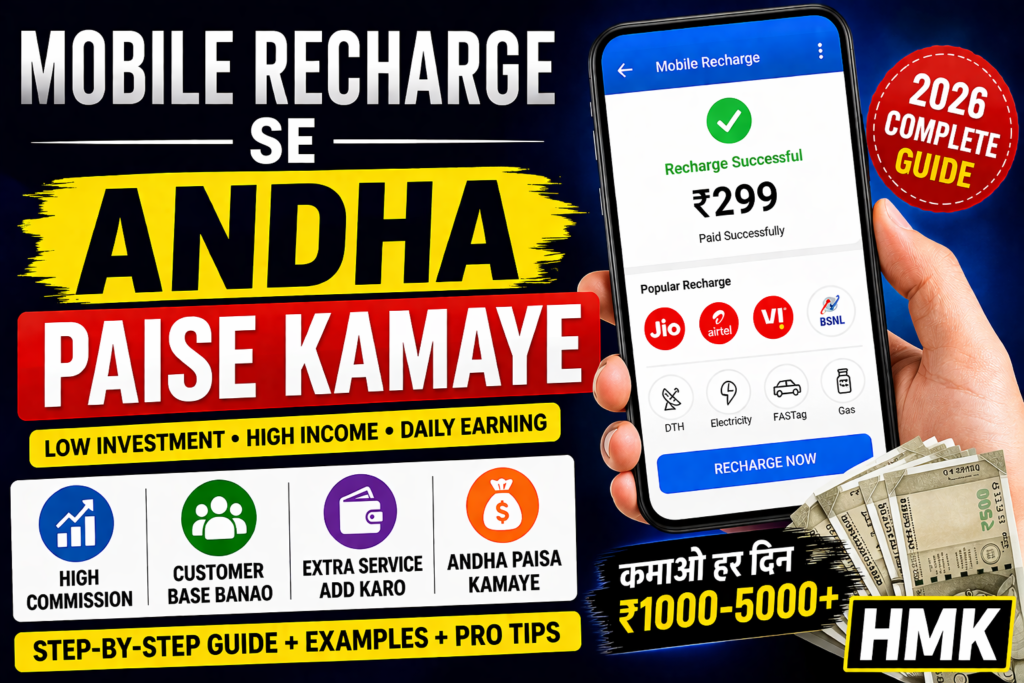 Mobile Recharge Se Andha Paise Kamaye