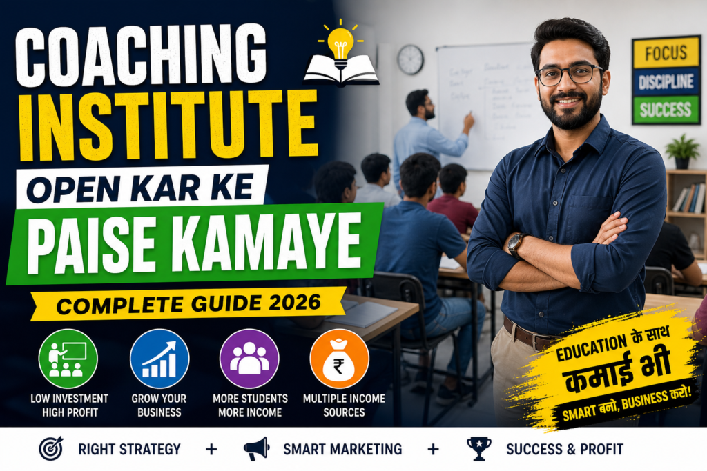 Coaching Institute Open Kar Ke Paise Kamaye